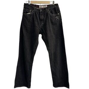 Artful Dodger Jeans Mens 36X33 Baggy Wide leg  Black Washed  Skater Y2K.